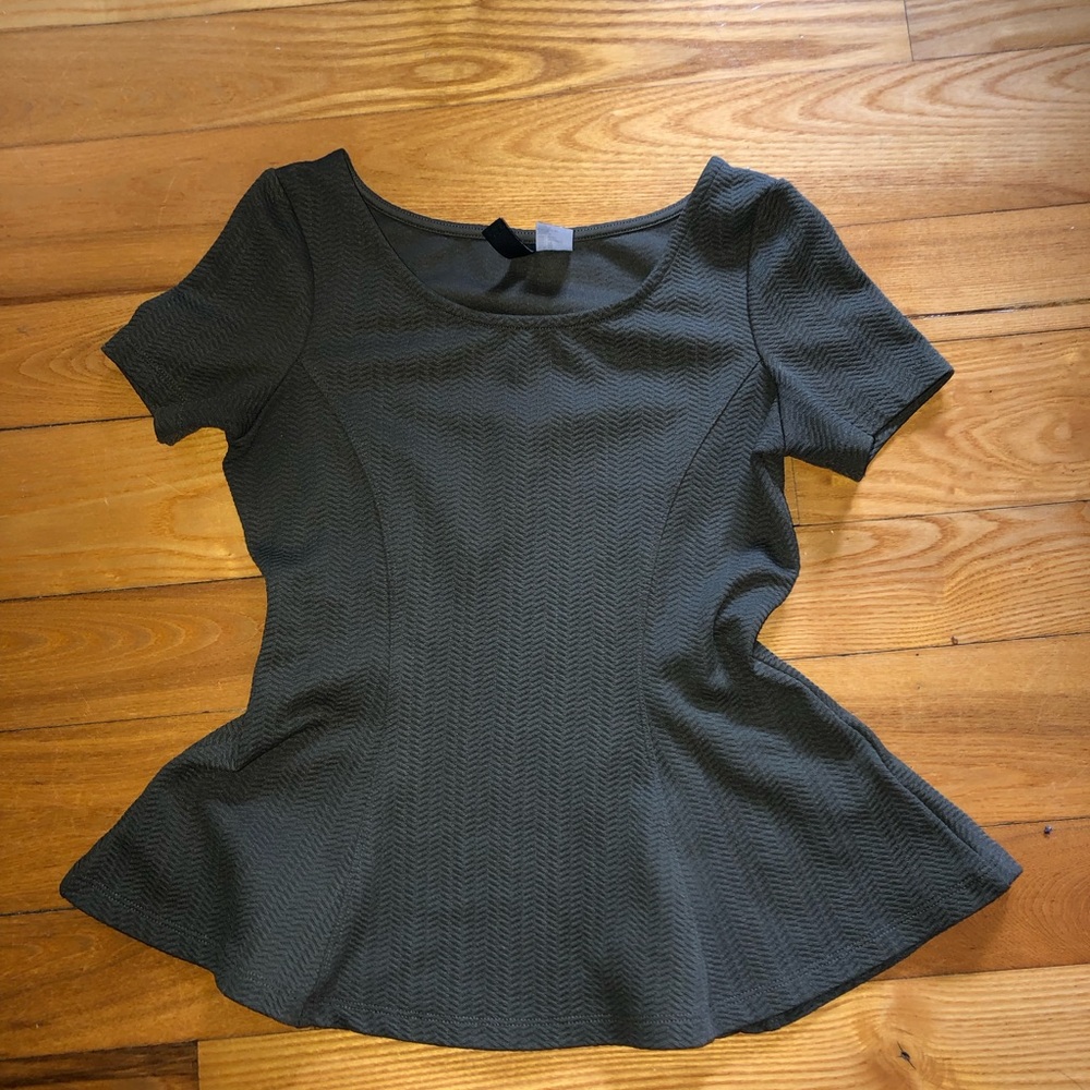 Divided Peplum Blouse